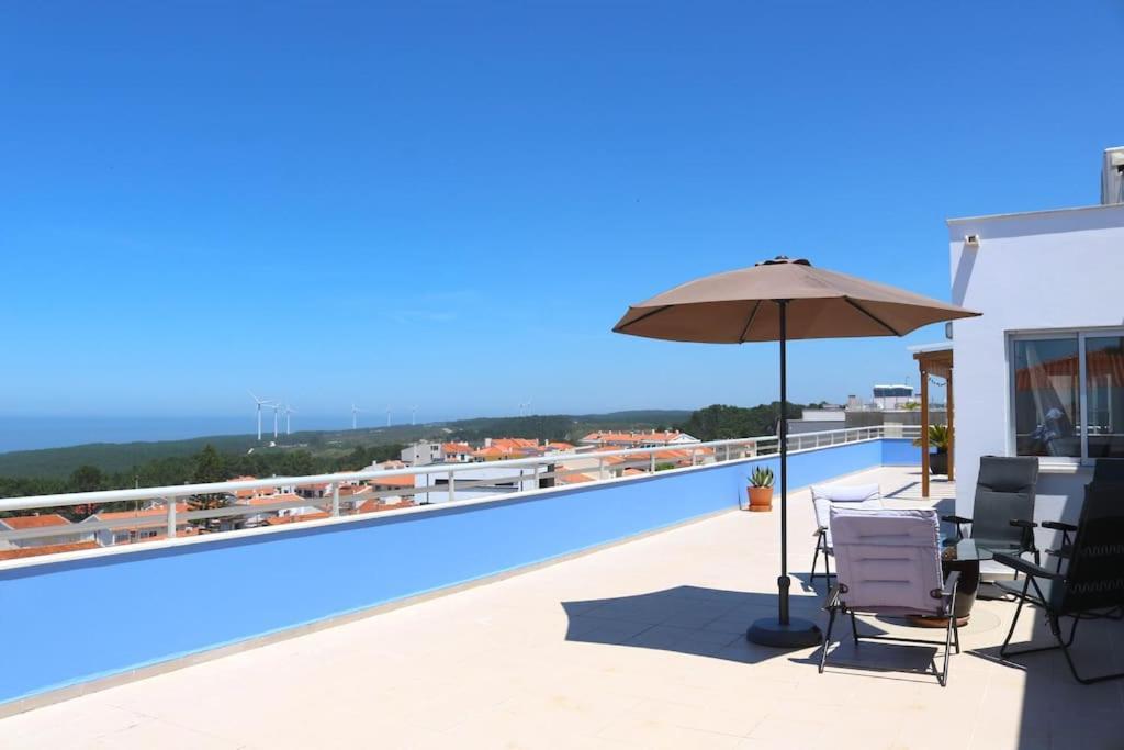 Sitio Penthouse - Big Terrace With Sea View & Bbq Villa Nazaré Exteriör bild